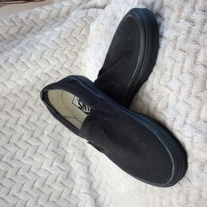 Vans black slip on